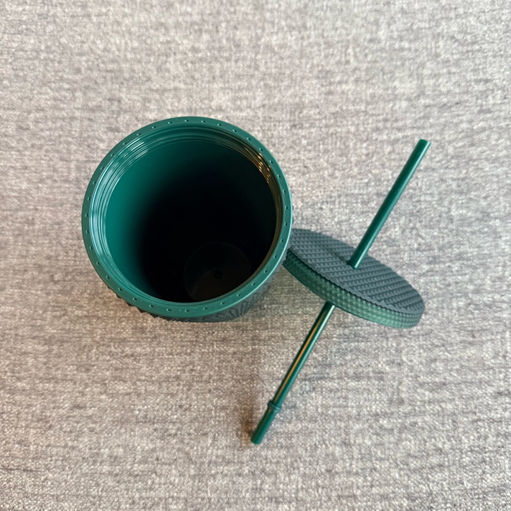 STARBUCKS Matte Dark Green Studded Tumbler - Picture 3 of 4